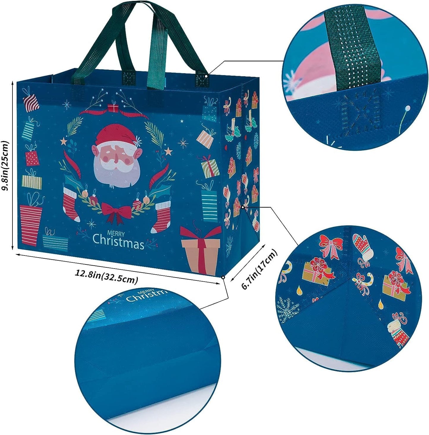 🎉🔥Christmas Early Discount 49% Off🔥 Christmas Gift Bags Large Reusable Tote Bags