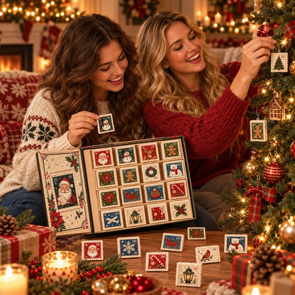 📮 Stamp Your Way to Christmas:  24 DAYS Christmas Stamps Advent Calendar