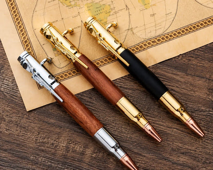 🖊Handcrafted by Jake Wilson🖊 Bolt Action Wooden Bullet Pen | Crafted From Real Wood & Bullet Casing