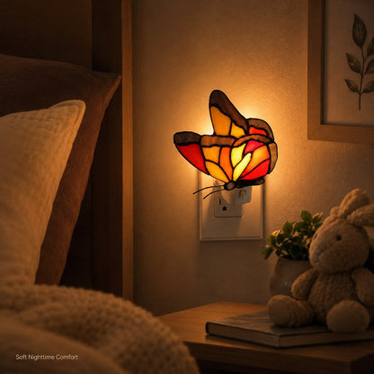 🦋 Limited-Time 50% OFF – Stained-Glass-Style Butterfly Plug-In Night Light