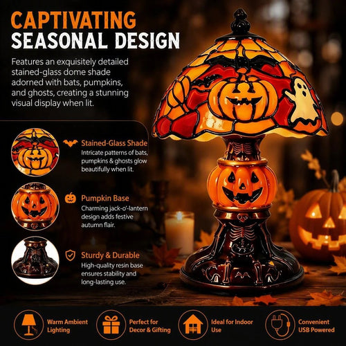 🎃Halloween Ghost Bat Pumpkin Table Lamp
