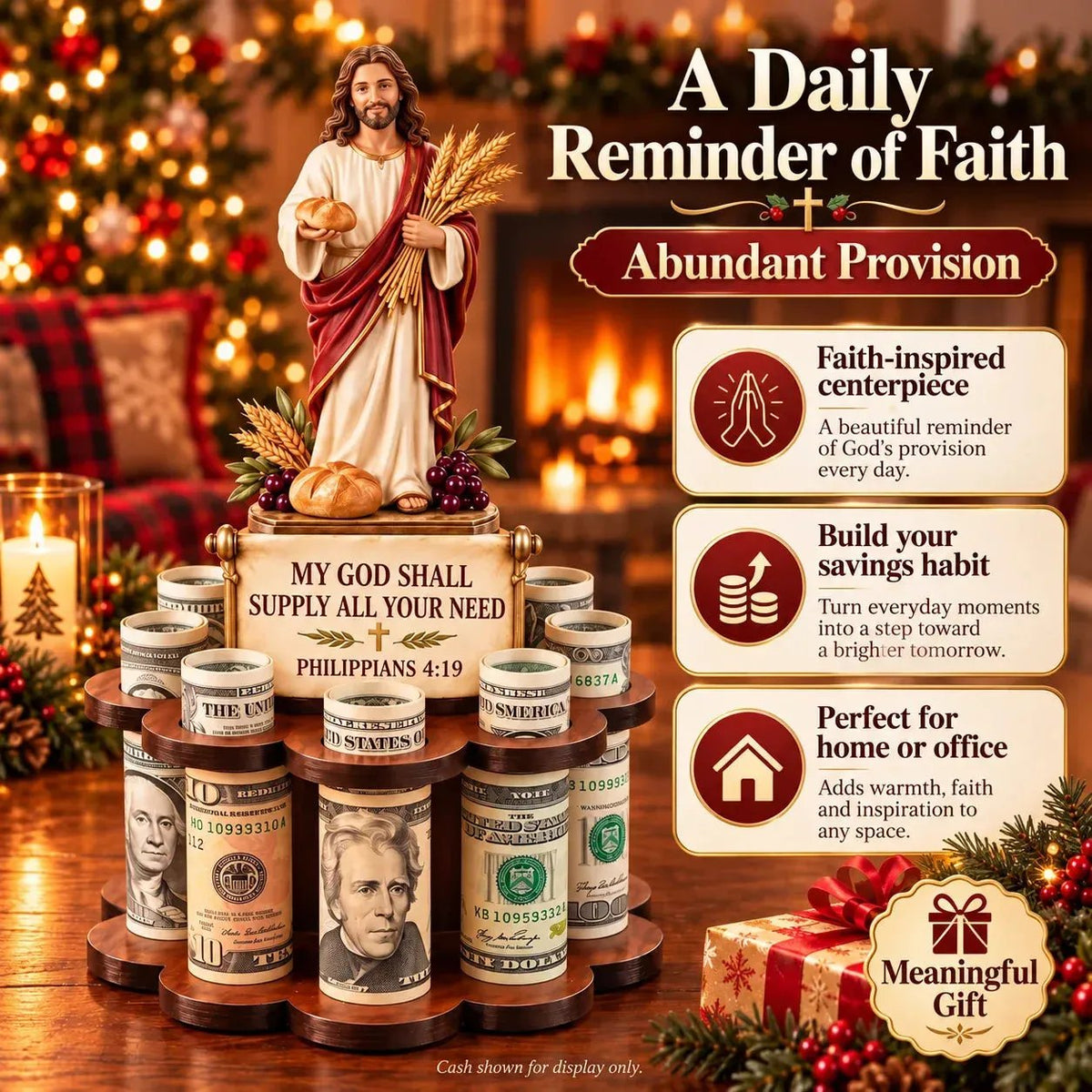 🙏 Bible Verse Savings Challenge Stand | 6 Faith-Inspired Designs