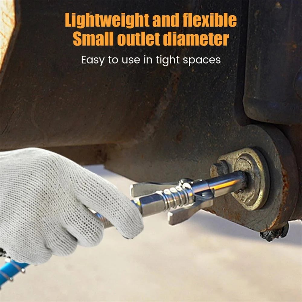 🔥HOT SALE🔥Strong Lock on Grease Couplers with Spring Flex Hose