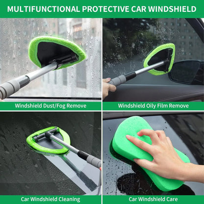 💥 💥 🔥 Windshield Cleaning Tool, Microfiber Car Window Cleaner with  Extendable Handle