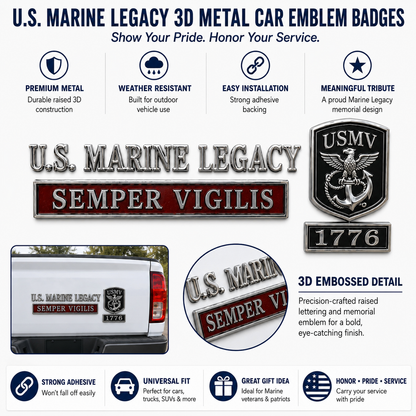 🇺🇸 Last Day Promo: 49% OFF -🎖️U.S. Military Veteran Car Emblem Metal Badge Collection