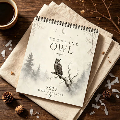 WOODLAND OWL 2027 WALL CALENDAR