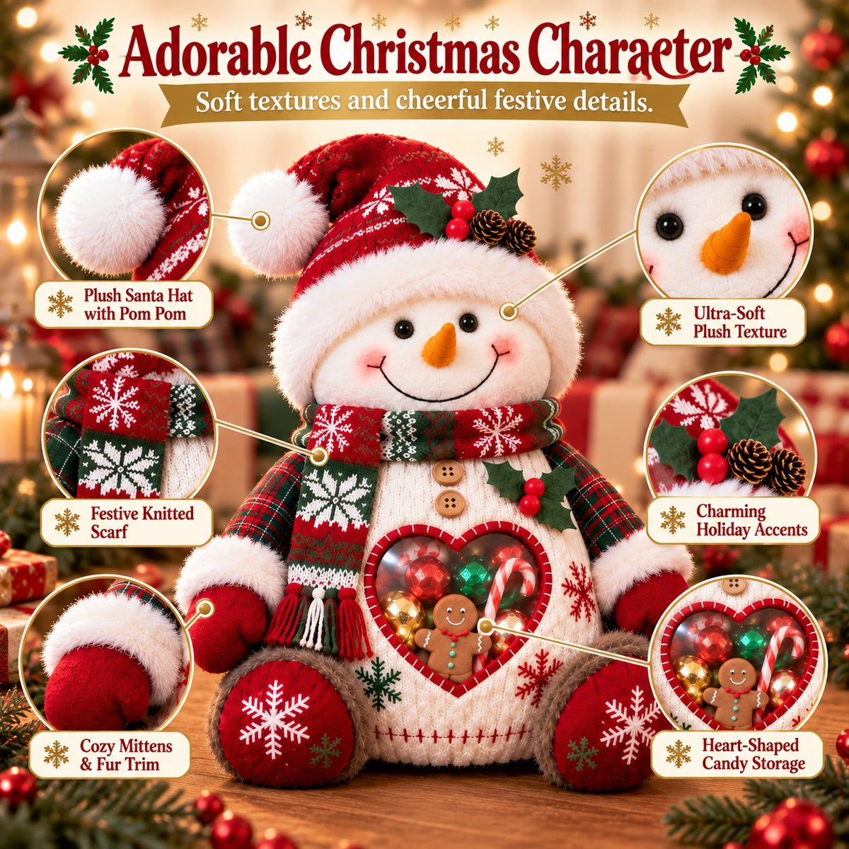 Christmas Character Refillable Treat Holder
