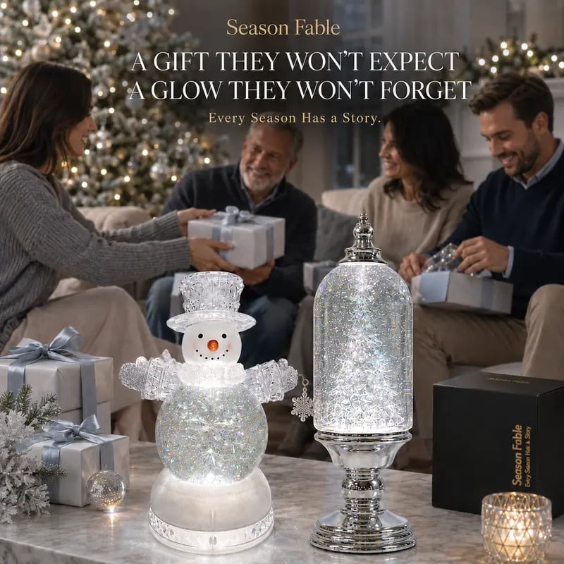 Illuminated Musical Christmas Snow Globe Lantern