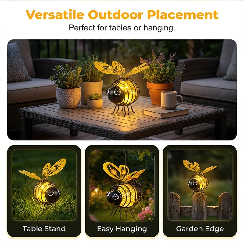 🎉🌙🍃🪴 49% OFF! Hanging Solar Bee Light – Warm Amber Glow, Flicker-Free, Perfect for Garden Parties, Camping, or Kids’ Rooms – Spread Joy Day and Night 🌞🌜