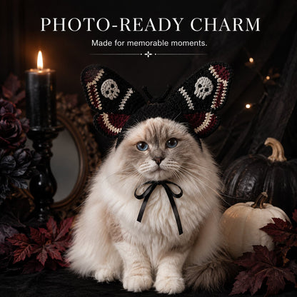 🖤🐾Handmade Gothic Crochet Cat Hat