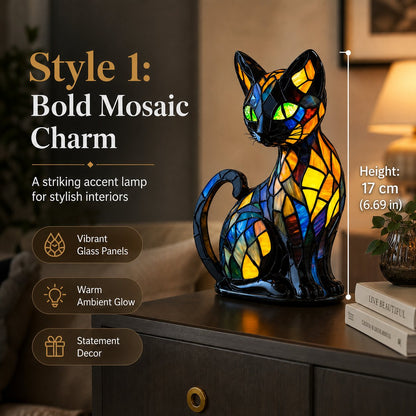 🐾 A Stained-Glass Cat Lamp That Makes Any Room Feel Magical ✨
