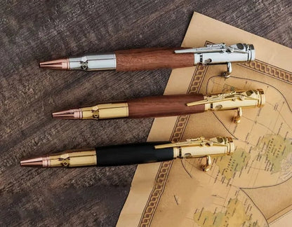 🖊Handcrafted by Jake Wilson🖊 Bolt Action Wooden Bullet Pen | Crafted From Real Wood & Bullet Casing