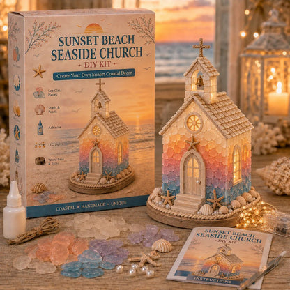 ⏳ Last Day 49% OFF – 🌅 Beginner-Friendly DIY Sunset Coast Sea Glass-Style Light Kit Collection | Complete Kit with Sea Glass-Style Pieces, LED Lights & Step-by-Step Guide Included 💕