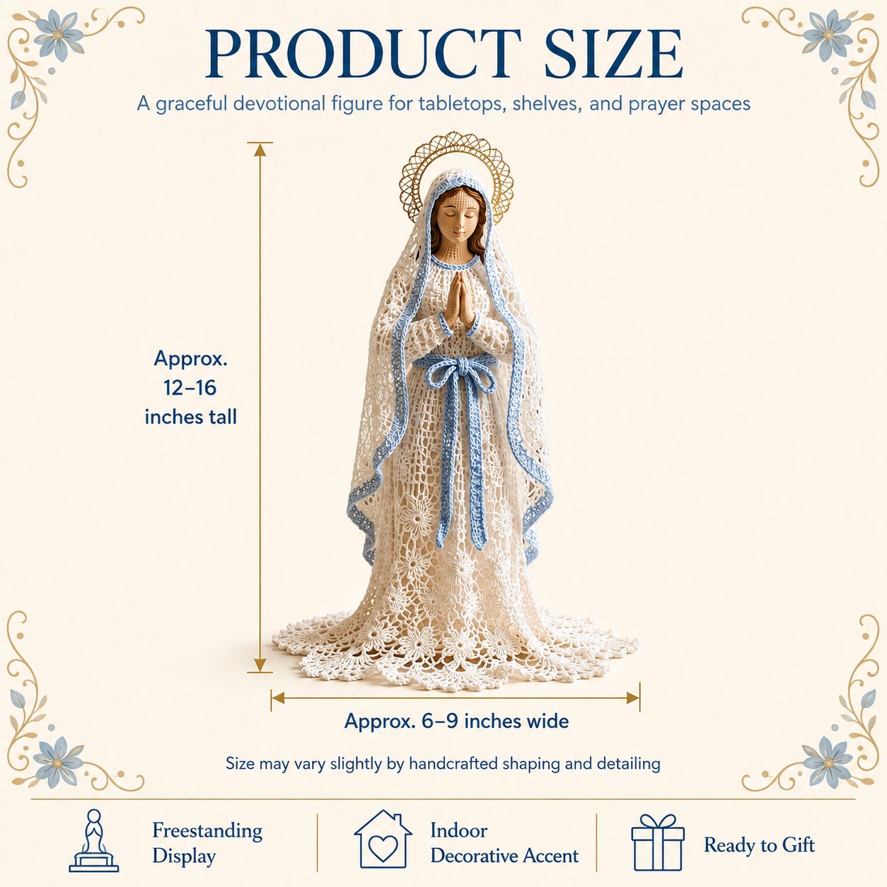 ⏳ Last Day 49% OFF – 🙏 Finished Faith-Inspired Lace Figure Collection | Intricate Openwork Details, Graceful Silhouettes & 3 Meaningful Devotional Designs ✨