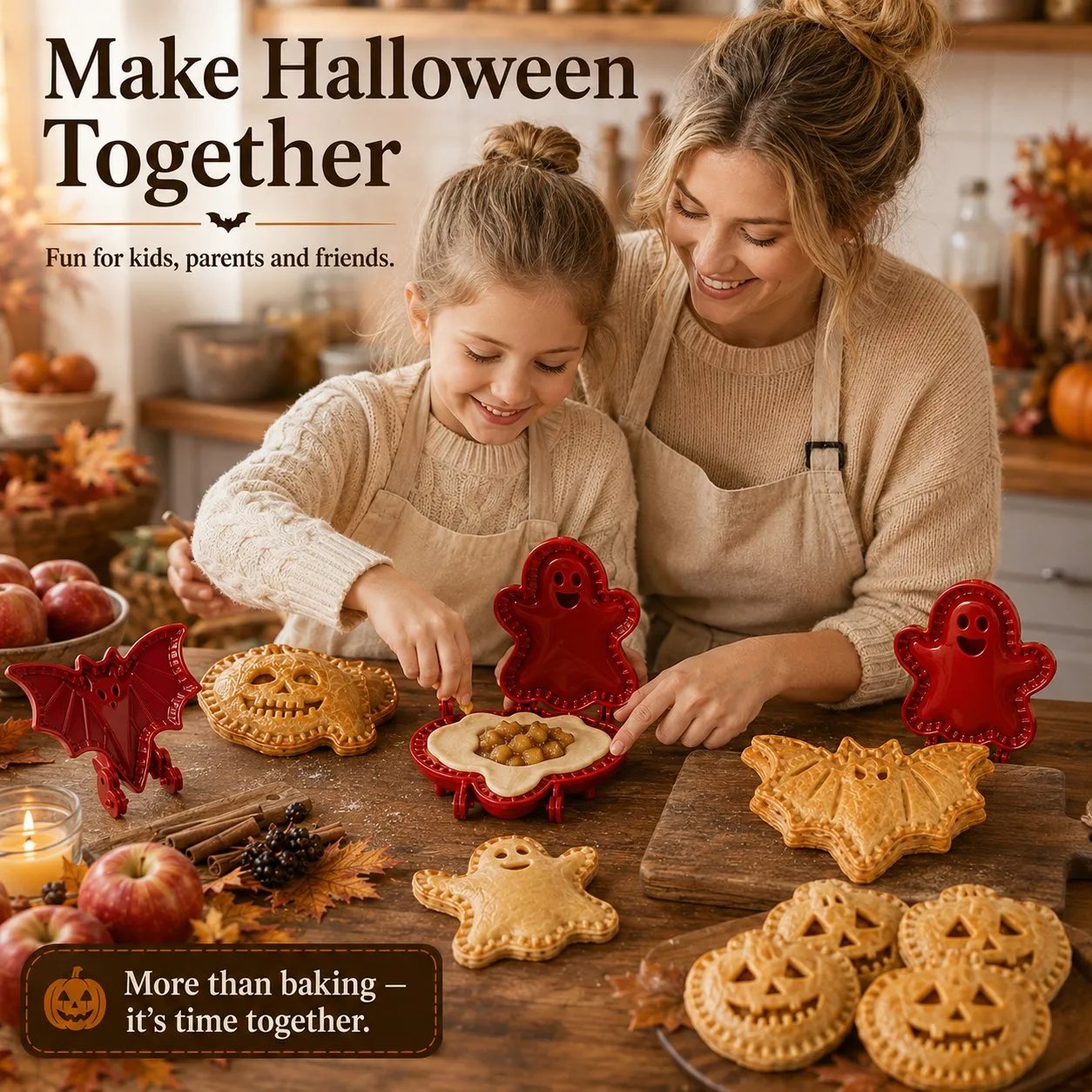 🎃🎄16 Festive Designs • Easy Hand-Press Molds • Perfect for Cookies, Mini Pies & Stuffed Pastries 🥧 Press, Fill & Bake Your Way Through the Holidays 😋