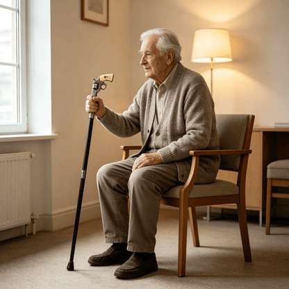 🤠 Western Revolver Walking Cane – Adjustable Vintage Design