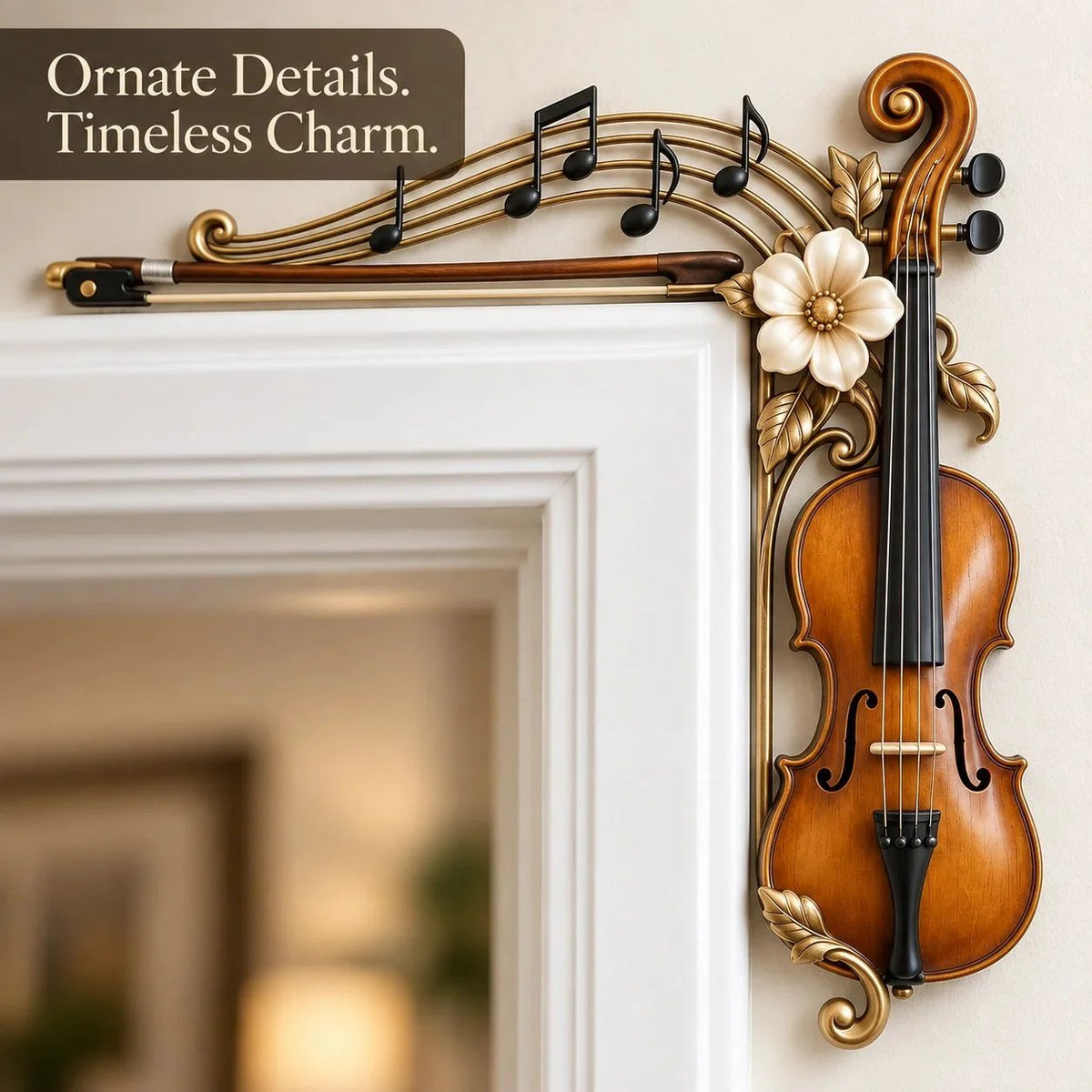 🎻 Violin & Music Notes Door Topper | Musical Wall Accent