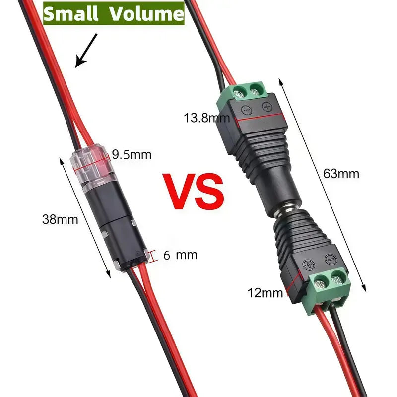🔥Double-Wire Plug-in Connector Led Light Strip Connectors 2 Pin