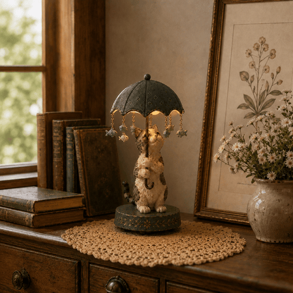 🎁 Vintage animal-shaped lamp with a rotating shade