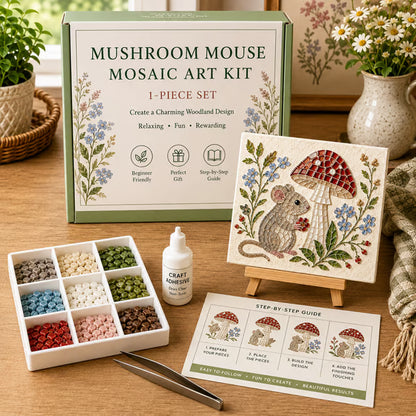 🔥LAST DAY 49% OFF - 🌿🐦 Garden & Woodland Mosaic Art Diy Kit | ✨Create a Charming Little Piece of Nature, One Tile at a Time!