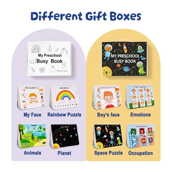 My Preschool Busy Book✨The Ultimate Learning Adventure for Little Hands!📚Hardcover & Non-Toxic & Smooth Rounded Corners.
