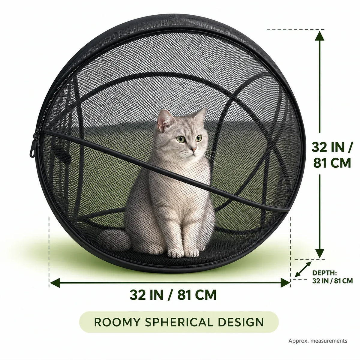 ⏳ Last Day 49% OFF – 🐱 Pop Up Cat Playpen | 32-Inch Breathable Mesh Enclosure for Indoor & Outdoor Use 🌿