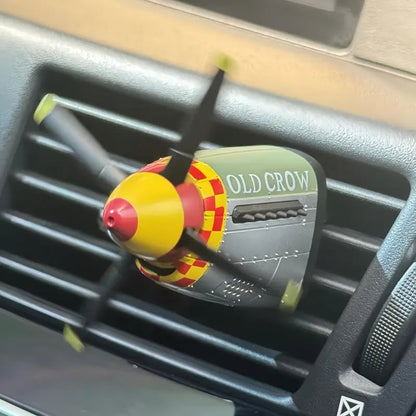 Plane Car Air Freshener | Vintage Fighter Jet Vent Clip for Men