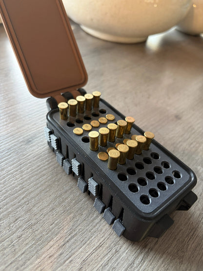 💥🔥Quick Access .22LR Ammo Storage Box – 50 Round Lift-Up Design Cartridge Organizer for Range & Storage