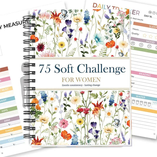 📗75 Soft Challenge Journal For Women | The Gentle Habit Tracker That Helps You Finish What You Start