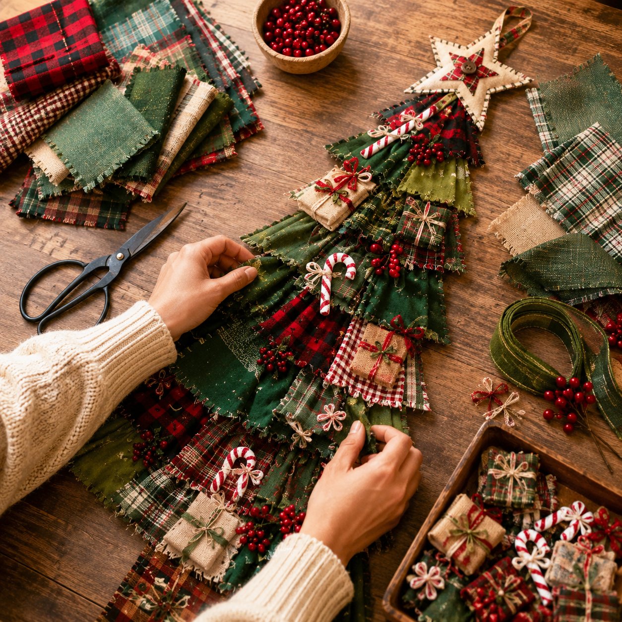 ⏳ Last Day 49% OFF – 🎄Beginner-Friendly DIY Oversized Patchwork Christmas Tree Door Hanging Kit | Complete Kit with All Tools & Step-by-Step Guide Included 💕