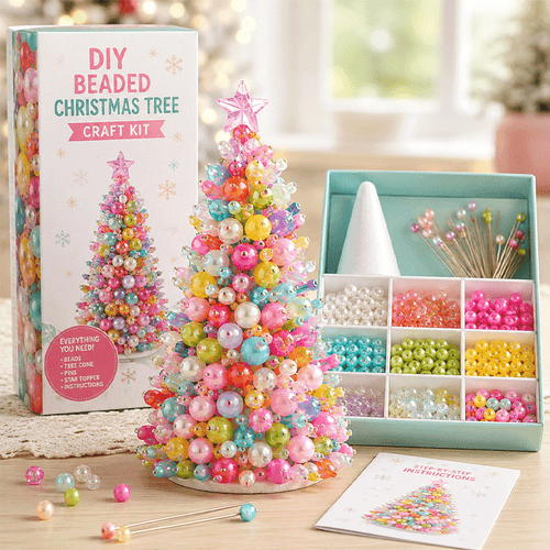🔥49% Off Last Day - BUY 3 GET 1 FREE🎄 Dreamy Beaded Christmas Tree DIY Kit (📦Buy 3 Free Shipping)