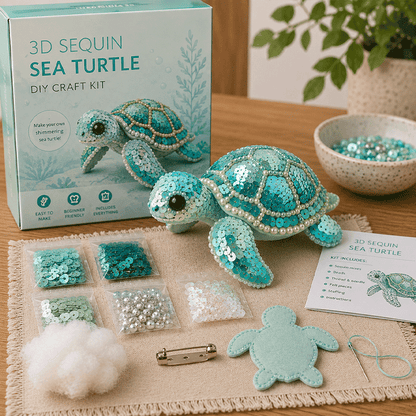 3D Sequin Sea Creature DIY Brooch Kit