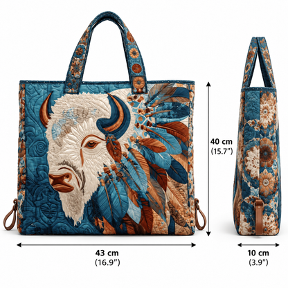 Western Motif Quilted Tote Bag – 5 Artistic Designs