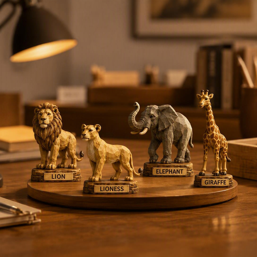 Safari Animals Advent Calendar 2026 – 24 Wooden Animal Charms