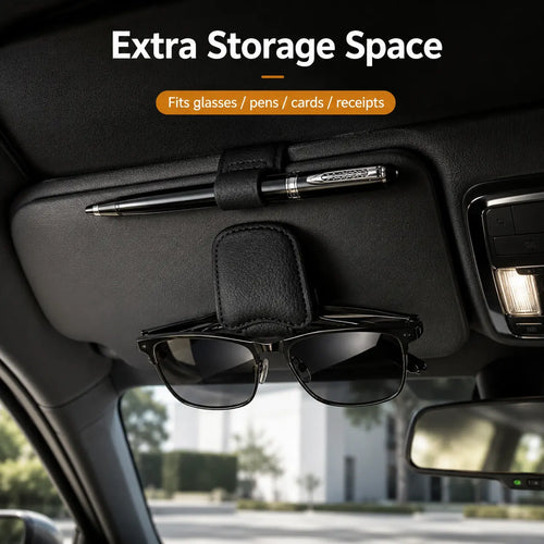 Magnetic Car Sun Visor Sunglasses Holder – Multi-Use Clip