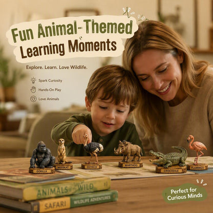 Safari Animals Advent Calendar 2026 – 24 Wooden Animal Charms