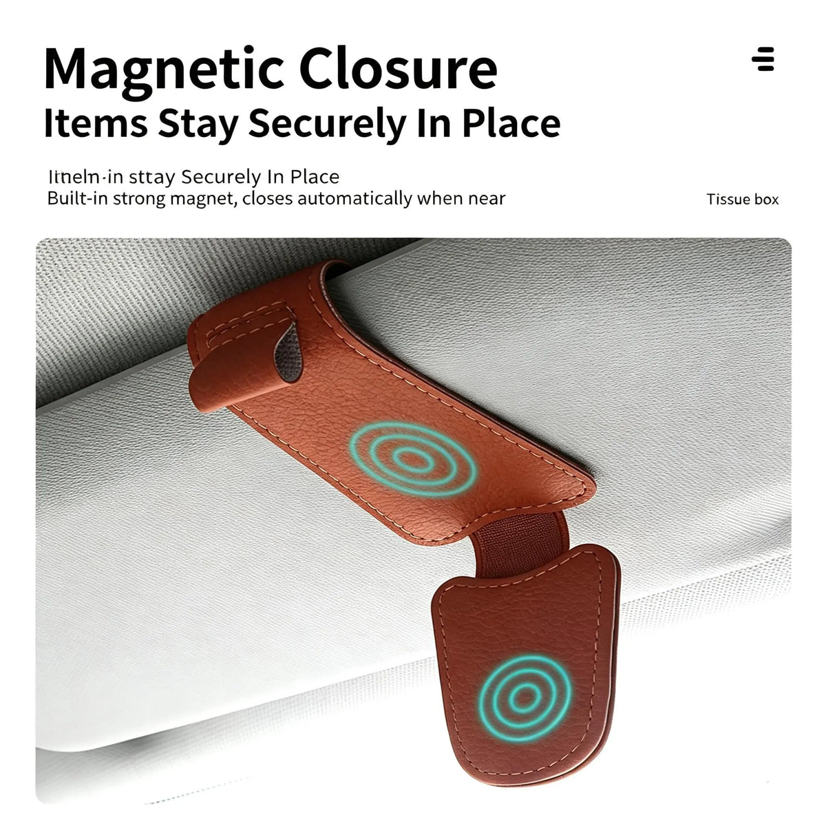 Magnetic Car Sun Visor Sunglasses Holder – Multi-Use Clip