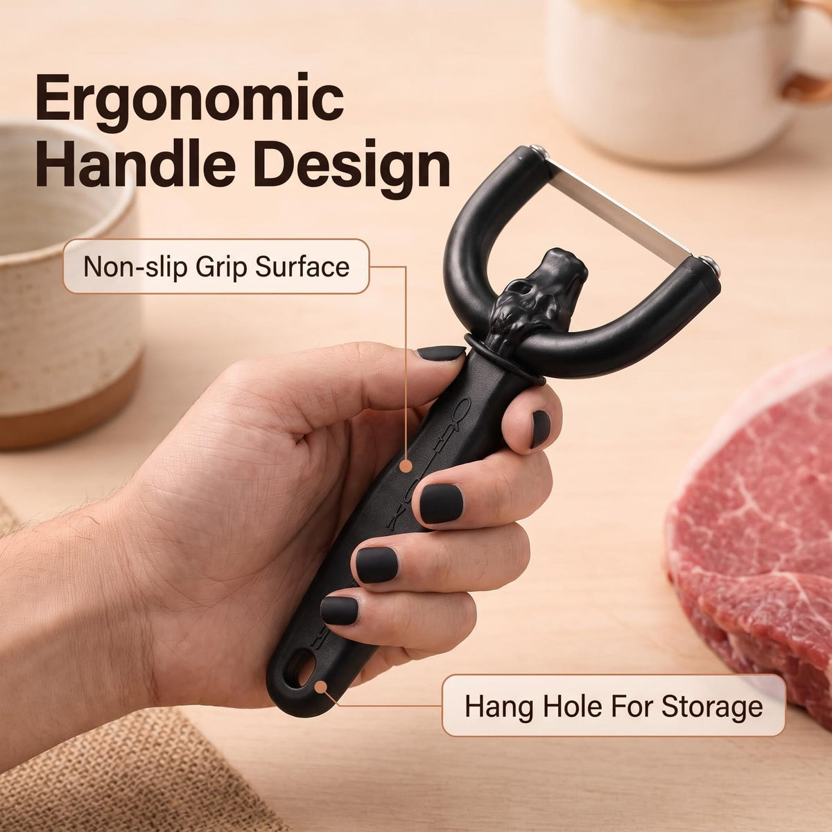 Handheld Fat Trimmer for Beef & Pork,Handheld Meat Cutter and Fat Trimmer