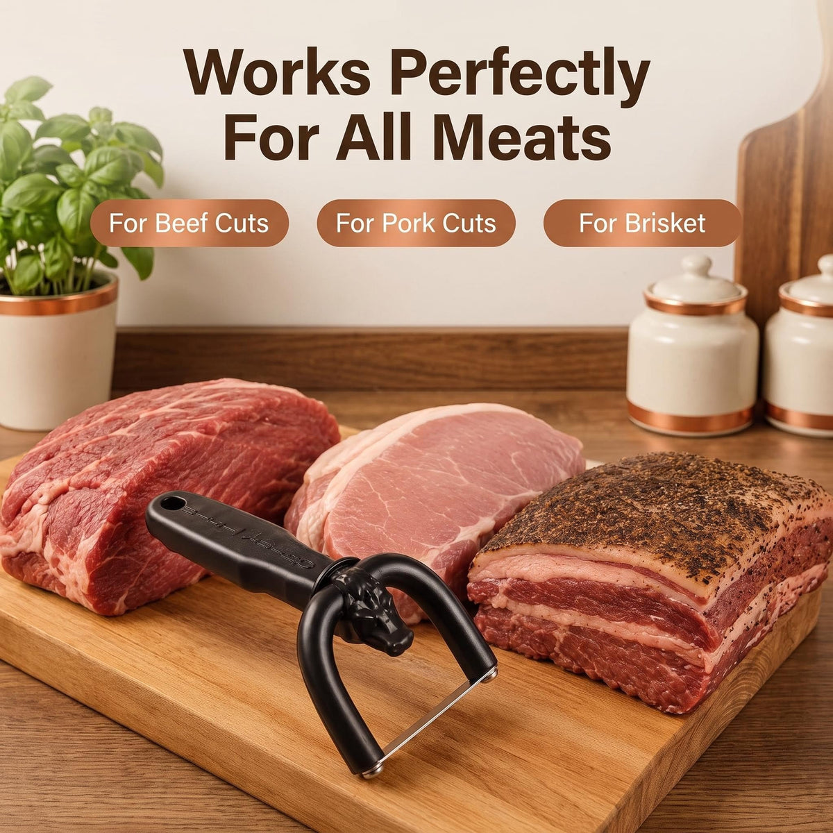 Handheld Fat Trimmer for Beef & Pork,Handheld Meat Cutter and Fat Trimmer