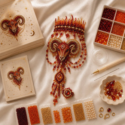 🔥 LAST DAY 49% OFF – ✨ Zodiac DIY Beaded Hand Bracelet Kit | Create Celestial Wearable Art with Seed Beads, Pearl-Style Accents & Crystal Details ♈🌙💎
