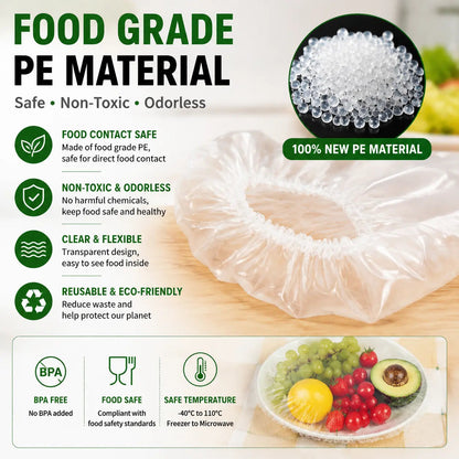 100PCS Disposable Stretch Food Covers for Bowls & Plates🛒