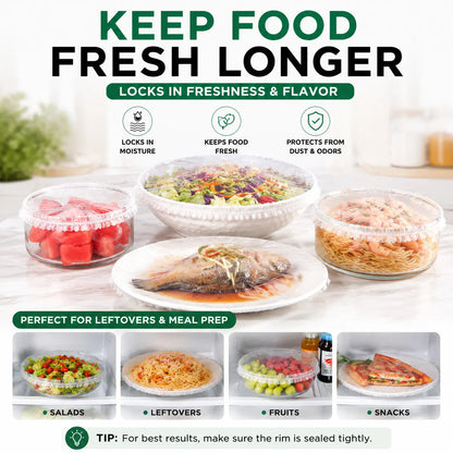 100PCS Disposable Stretch Food Covers for Bowls & Plates🛒