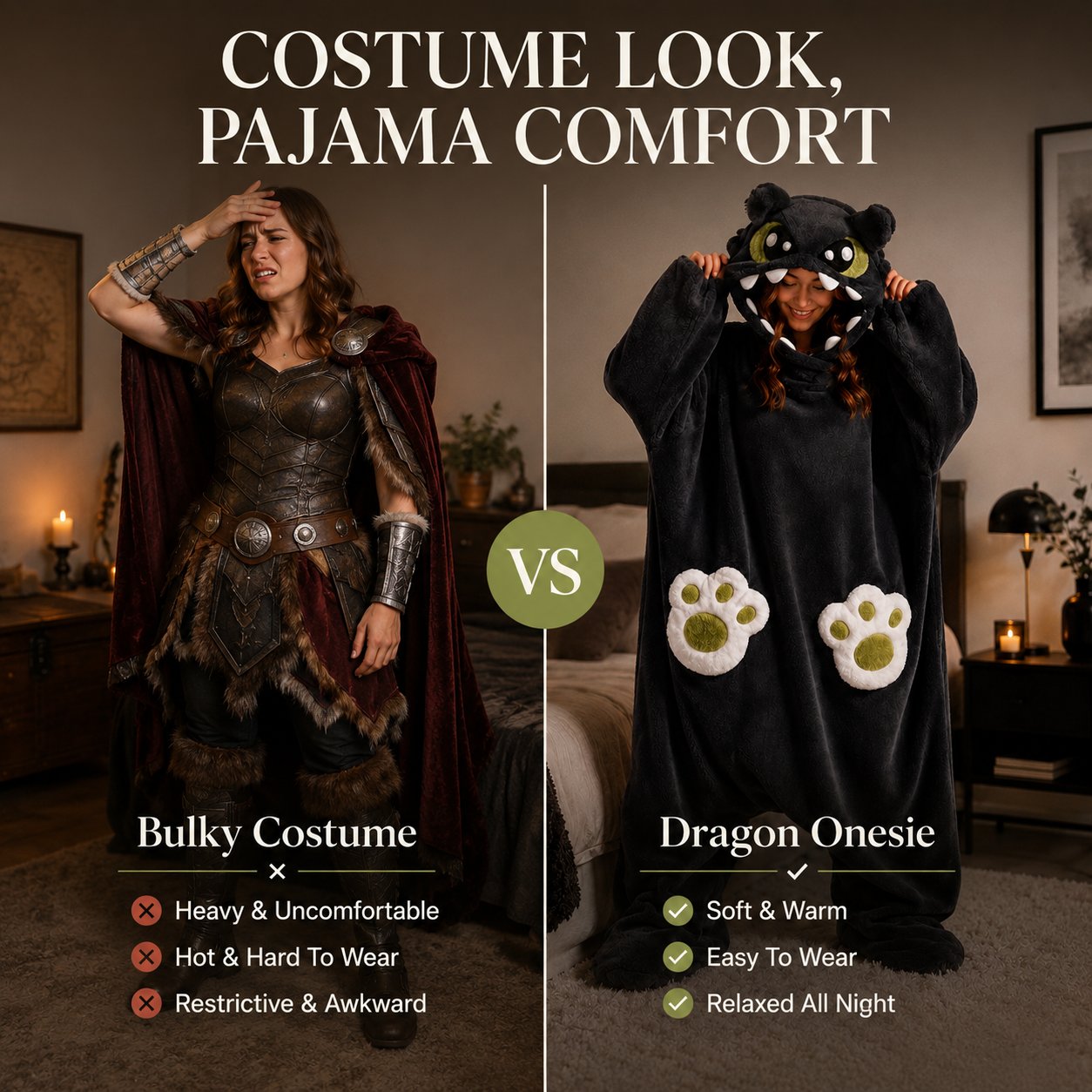 Cozy Dragon Hooded Onesie — Unisex Fantasy Pajamas & Costume ✨