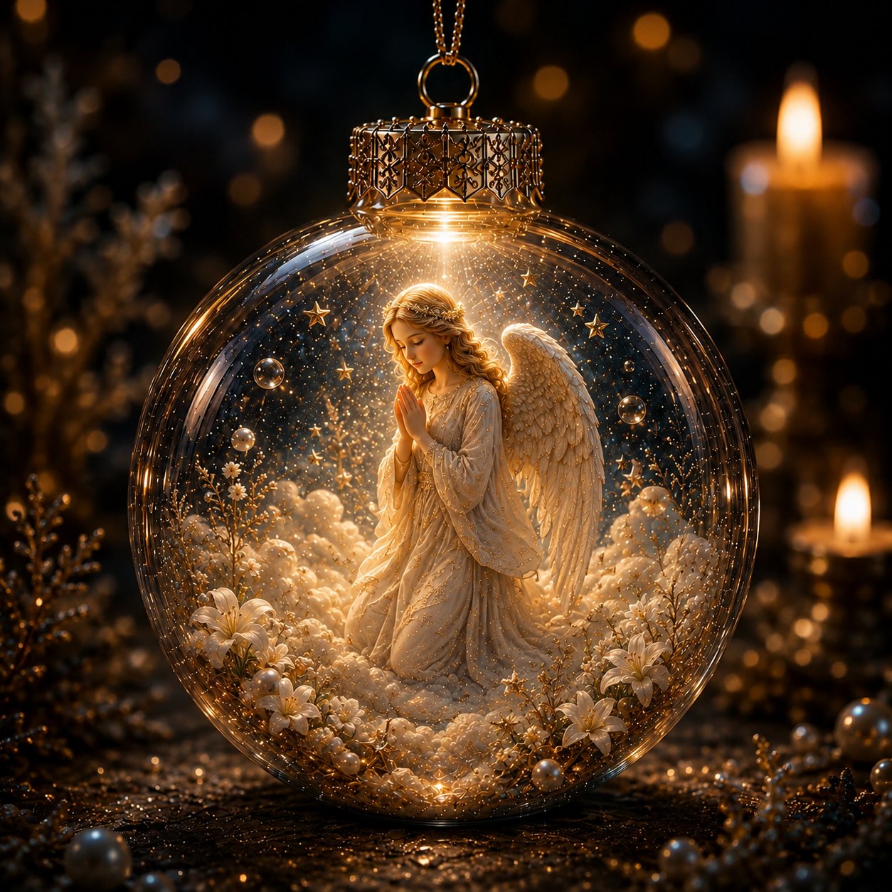 ⏳ Last Day 49% OFF – ✝️ Illuminated 3D Christian Faith Ornament Collection | Clear Globe with Sacred Figures, Warm Golden Glow & 8 Meaningful Designs ✨