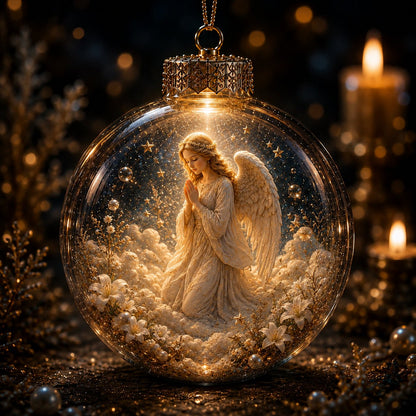 ⏳ Last Day 49% OFF – ✝️ Illuminated 3D Christian Faith Ornament Collection | Clear Globe with Sacred Figures, Warm Golden Glow & 8 Meaningful Designs ✨