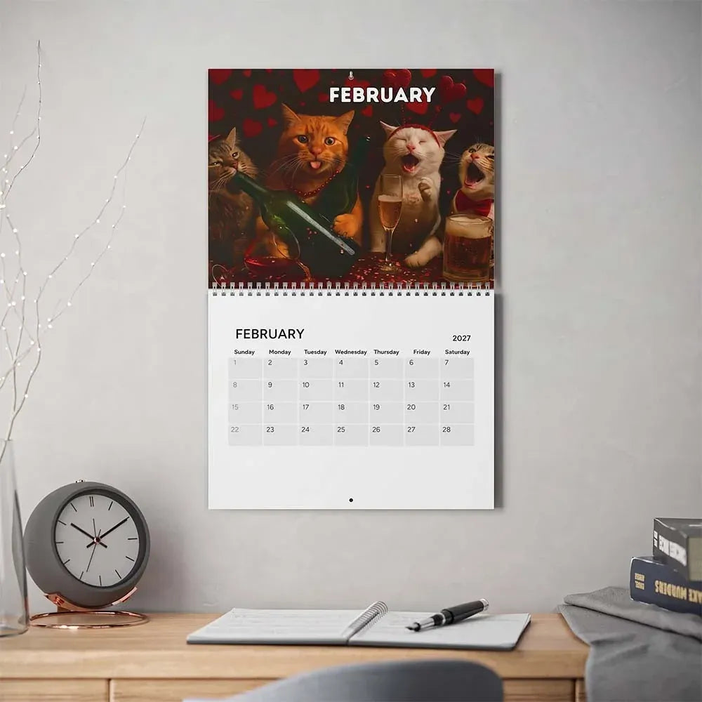 🔥Last Day 50% OFF 🍺🐱Drunk Cats 2027 Calendar