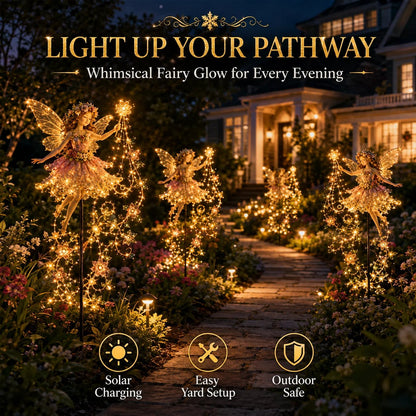 🔥✨ Enchanted Flower Fairy Solar Garden Light – Magical Glowing Outdoor Christmas Yard Decor 🧚🌸