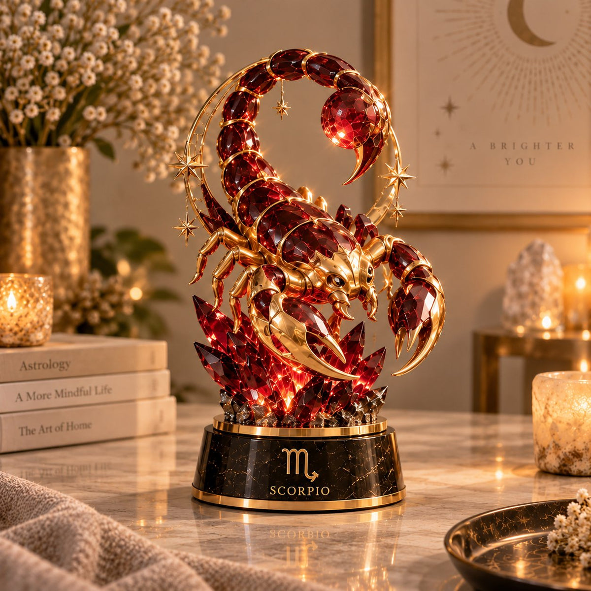 ⏳ Last Day 49% OFF – 🌙 Celestial Zodiac Sculpture | 12 Jewel-Like Zodiac Designs with Golden Details ✨