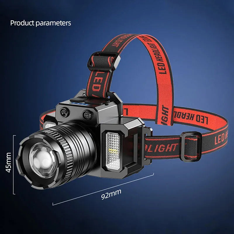⭐📢📢40% OFF !! ⏰Rechargeable LED Headlamp with Motion Sensor