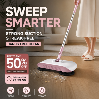 📢📢50% OFF !! ⏰Smart Robot Vacuum Cleaner with Mop & Broom